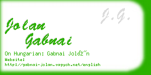jolan gabnai business card